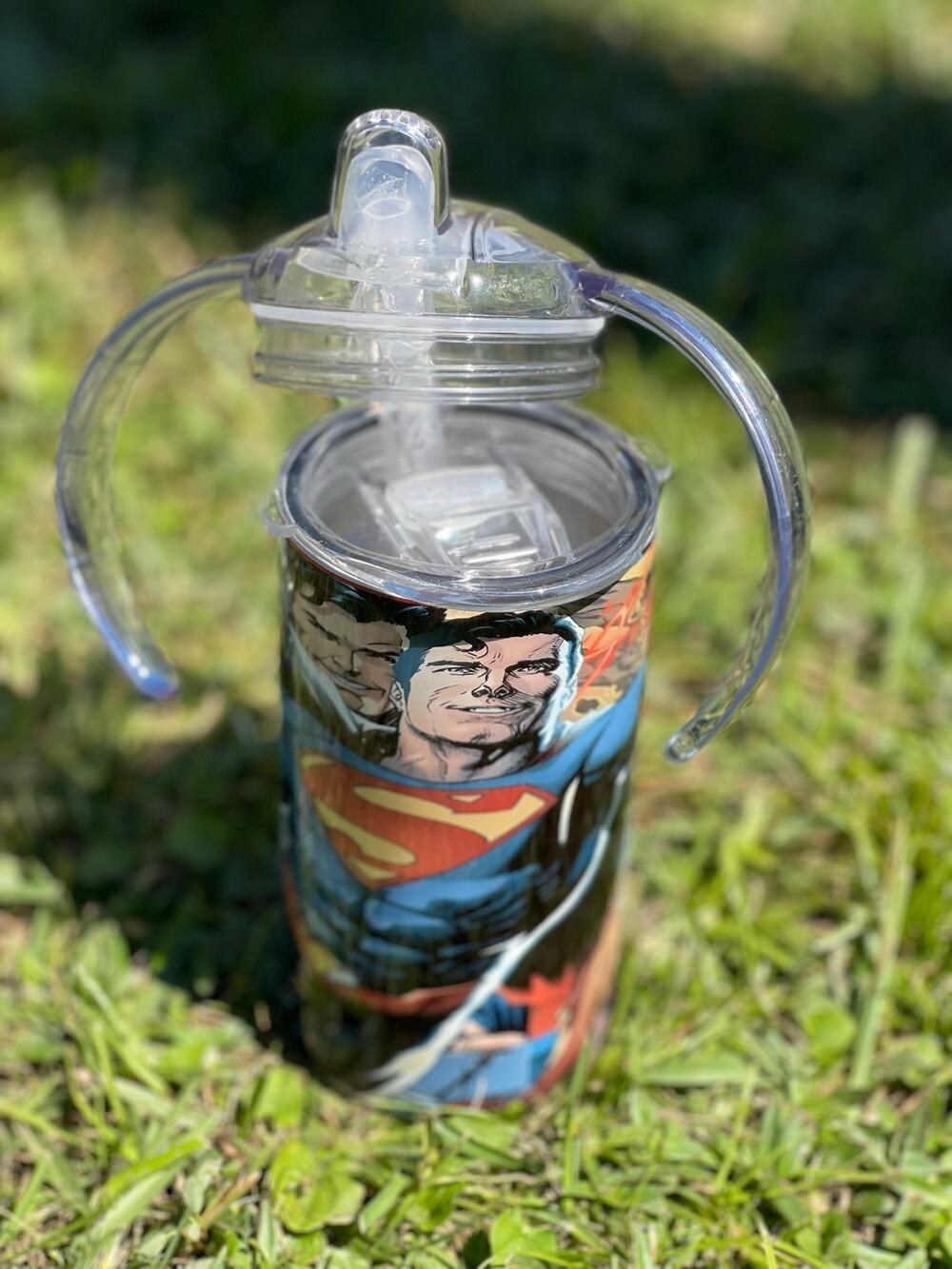 12oz Stainless Steel Sippy Cup/Tumbler Superman